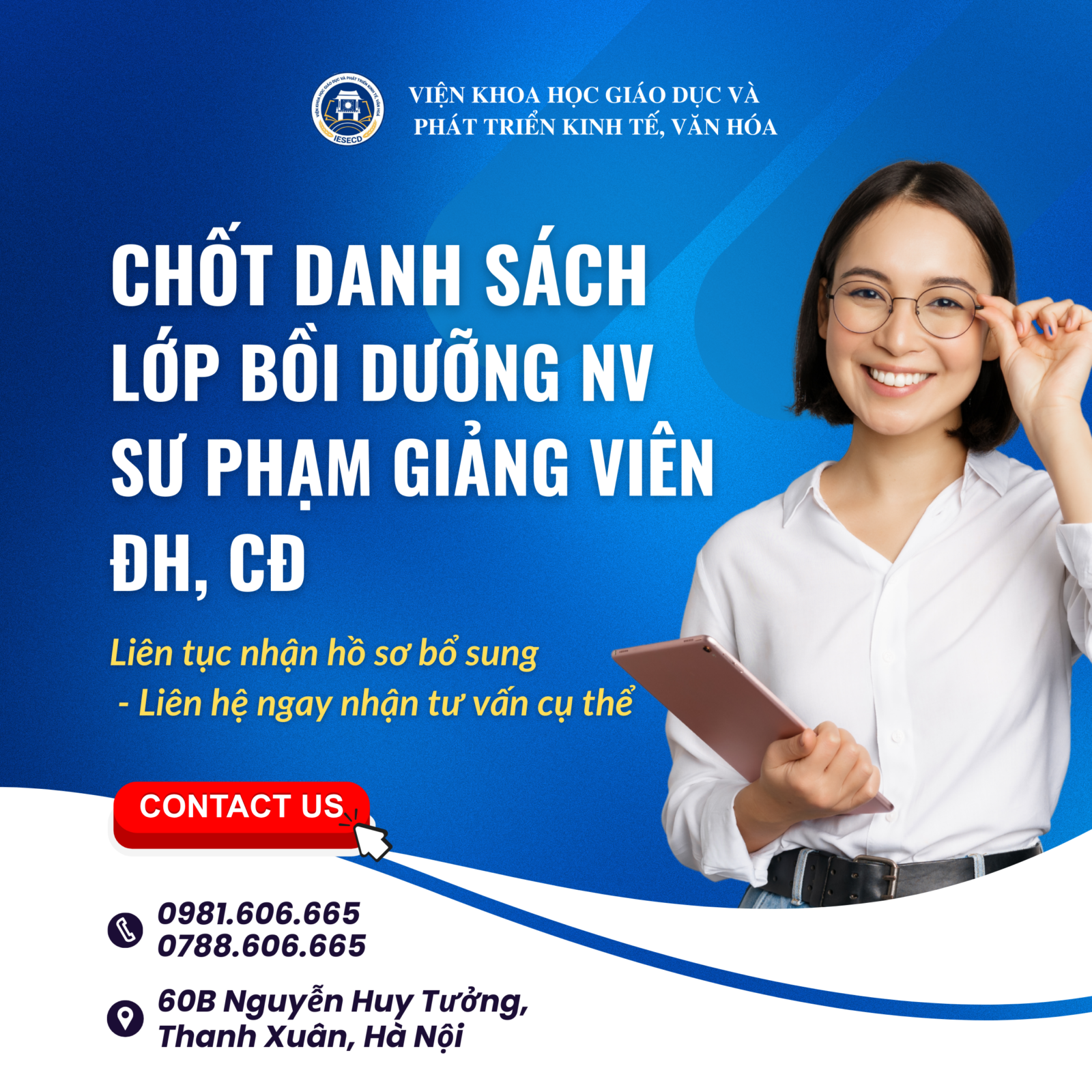 Chốt danh sách lớp bồi dưỡng nghiệp vụ sư phạm giảng viên đại học, cao đẳng khóa tháng 10