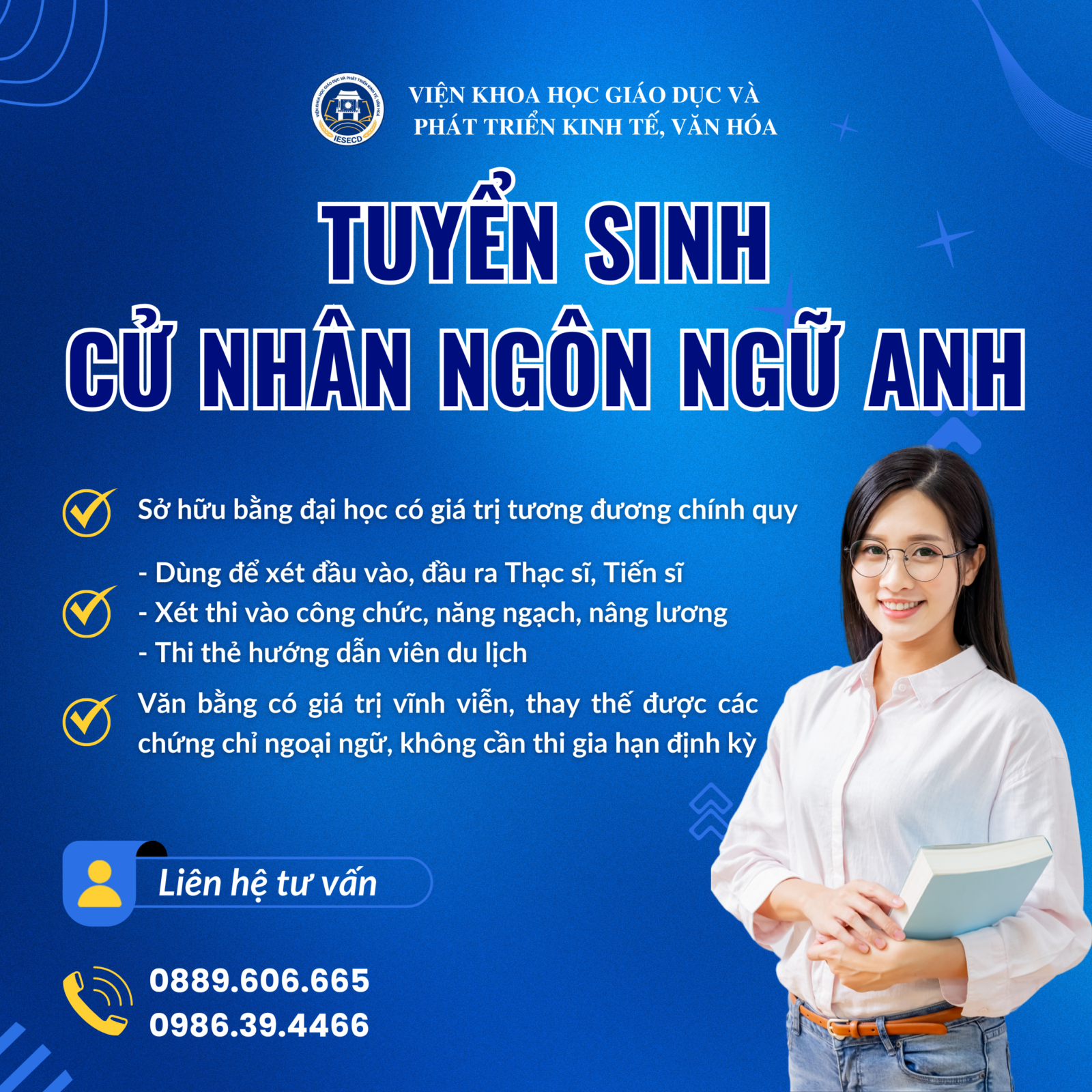 Tuyển sinh cử nhân Ngôn ngữ Anh