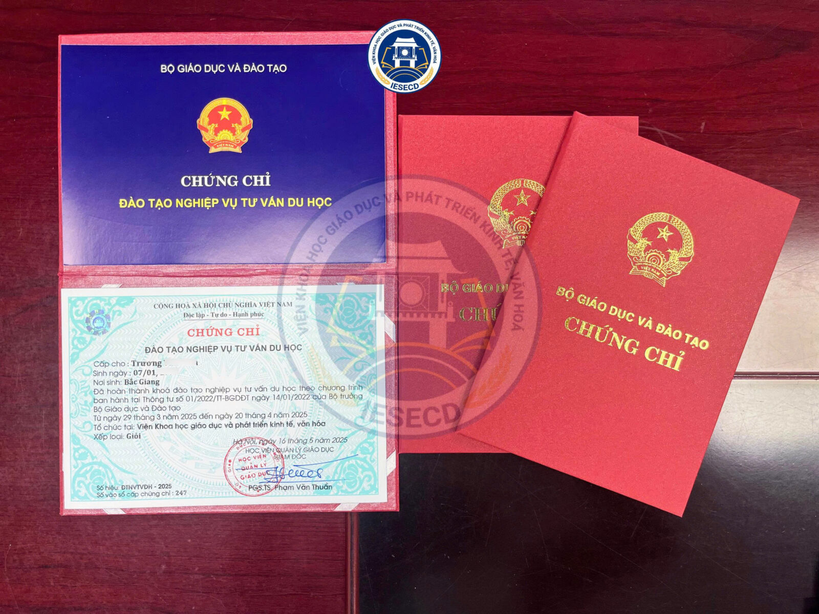 Chứng chỉ Đào tạo nghiệp vụ tư vấn du học